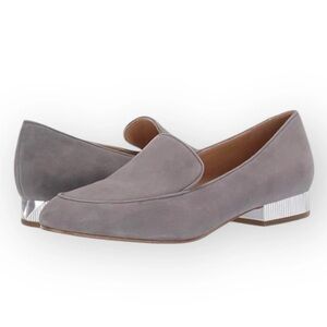 Michael Kors Gray Loafers with Silver Accent